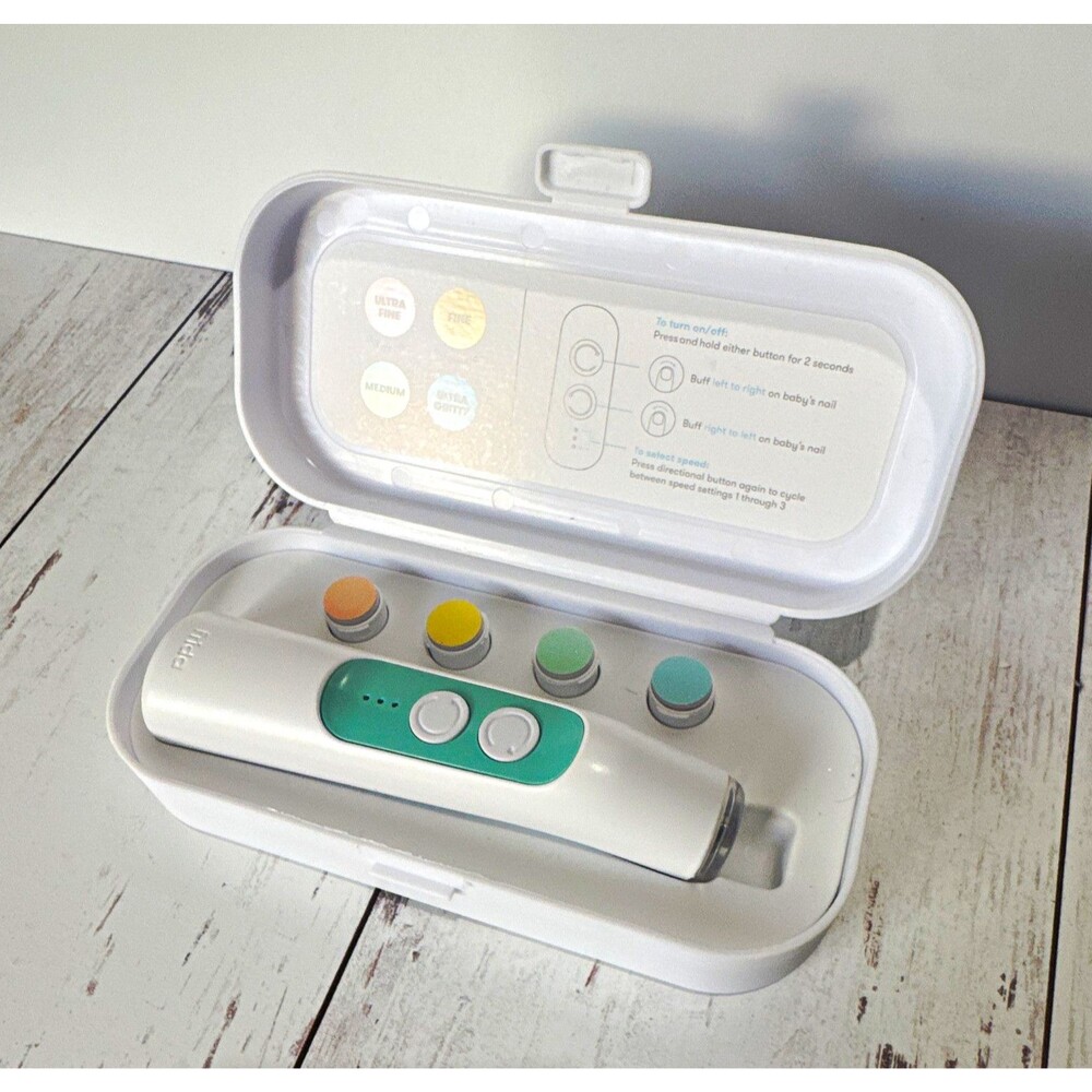 Frida Electronic Baby Nail Buffer Kit w/ Storage Case & 4 Sanding Pads